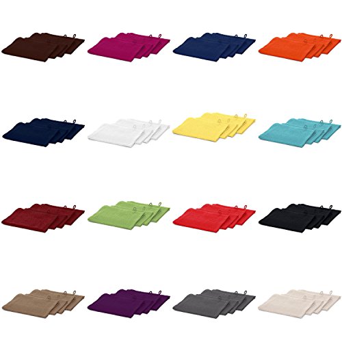 AR Line 4er Pack zum Sparpreis, Frottier Handtuch-Serie - in 7 Größen und 16 Farben 100% Baumwolle 500 g/m², 4er Pack Waschlappen (15x21 cm) in Anthrazit-Grau von AR Line