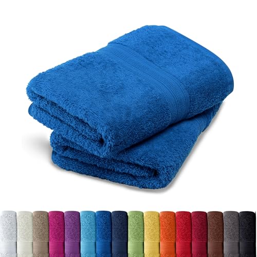 AR Line 2er Pack zum Sparpreis, Frottier Handtuch-Serie - in 8 Größen und 16 Farben 100% Baumwolle 500 g/m², 2er Pack Handtücher (50x100 cm) in Royal von AR Line