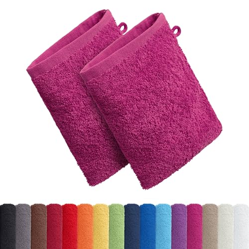 AR Line 2er Pack zum Sparpreis, Frottier Handtuch-Serie - in 8 Größen und 16 Farben 100% Baumwolle 500 g/m², 2er Pack Waschlappen (15x21 cm) in Pink von AR Line