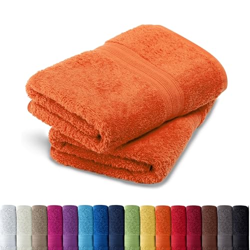 AR Line 2er Pack zum Sparpreis, Frottier Handtuch-Serie - in 8 Größen und 16 Farben 100% Baumwolle 500 g/m², 2er Pack Badetücher (100x150 cm) in Terra von AR Line