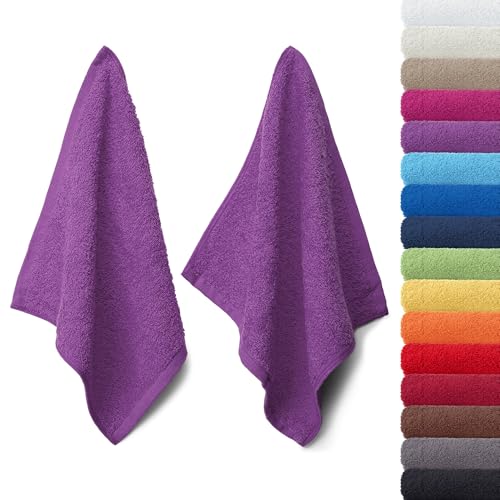 AR Line 2er Pack zum Sparpreis, Frottier Handtuch-Serie - in 8 Größen und 16 Farben 100% Baumwolle 500 g/m², 2er Pack Seiftücher (30x30 cm) in Orchidee von AR Line