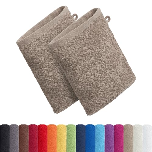 AR Line 2er Pack zum Sparpreis, Frottier Handtuch-Serie - in 8 Größen und 16 Farben 100% Baumwolle 500 g/m², 2er Pack Waschlappen (15x21 cm) in Sand von AR Line
