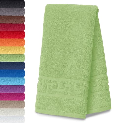 AR Line 2er Set Duschvorleger – Badematten 50 x 70 cm, 100% Baumwolle, 700 g/m², Weich & Saugstark, Farbe: Apfelgrün von AR Line