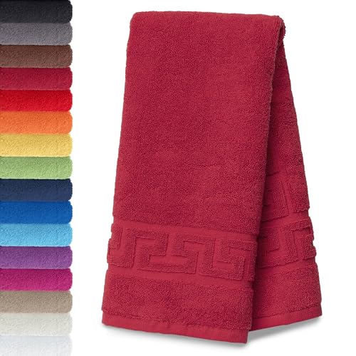 AR Line 2er Set Duschvorleger – Badematten 50 x 70 cm, 100% Baumwolle, 700 g/m², Weich & Saugstark, Farbe: Burgund von AR Line