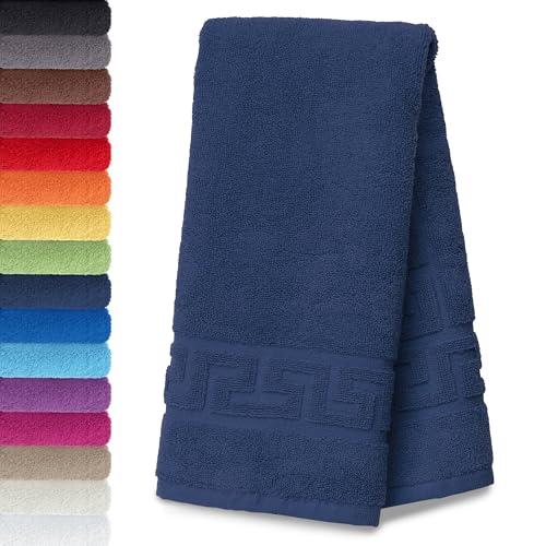 AR Line 2er Packung Duschvorleger Badvorleger Badematte 50 x 70 cm 100% Baumwolle 700 g/m², Farbe: Dunkelblau von AR Line
