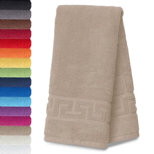 AR Line 2er Set Duschvorleger – Badematten 50 x 70 cm, 100% Baumwolle, 700 g/m², Weich & Saugstark, Farbe: Sand von AR Line