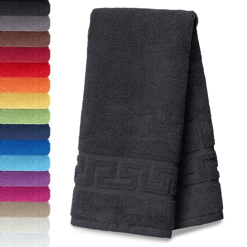 AR Line 2er Set Duschvorleger – Badematten 50 x 70 cm, 100% Baumwolle, 700 g/m², Weich & Saugstark, Farbe: Schwarz von AR Line