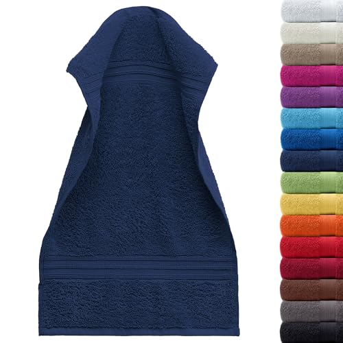 AR Line Frottier Handtuch-Serie - in 8 Größen und 16 Farben für Sie verfügbar, Gästetuch (30x50cm) in Dunkelblau von AR Line