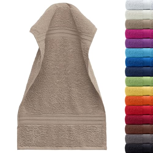 AR Line Frottier Handtuch-Serie - in 8 Größen und 16 Farben für Sie verfügbar, Gästetuch (30x50cm) in Sand von AR Line
