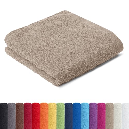 AR Line Frottier Handtuch-Serie - in 8 Größen und 16 Farben für Sie verfügbar, Seiftuch (30 x 30cm) in Sand von AR Line