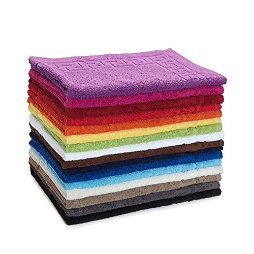 AR Line Frottier Handtuch-Serie - in 8 Größen und 16 Farben für Sie verfügbar, Duschvorleger (50x70cm) in Apfelgrün von AR Line
