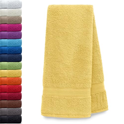 AR Line Frottier Handtuch-Serie - in 8 Größen und 16 Farben für Sie verfügbar, Badetuch (100x150cm) in Gelb von AR Line