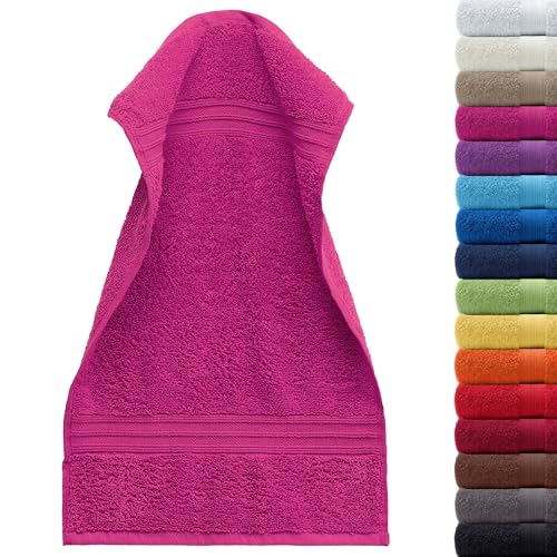 AR Line Frottier Handtuch-Serie - in 8 Größen und 16 Farben für Sie verfügbar, Gästetuch (30x50cm) in Pink von AR Line