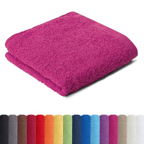 AR Line Frottier Handtuch-Serie - in 8 Größen und 16 Farben für Sie verfügbar, Seiftuch (30 x 30cm) in Pink von AR Line