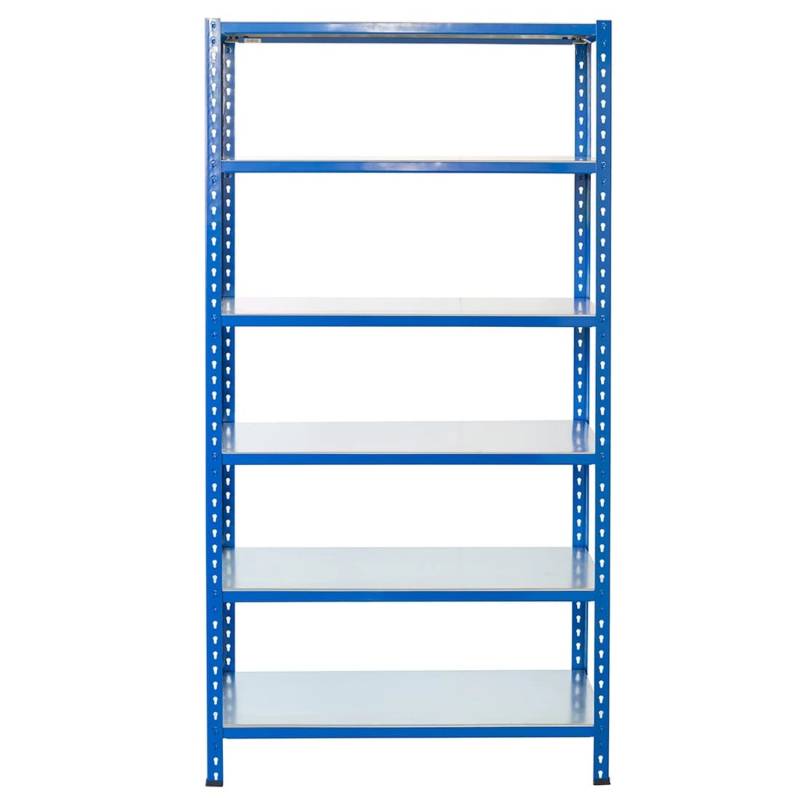 Ar Shelving Steckregal Blau & Verzinkt 250 x 100 x 40 cm 6 Böden 180 kg von AR Shelving