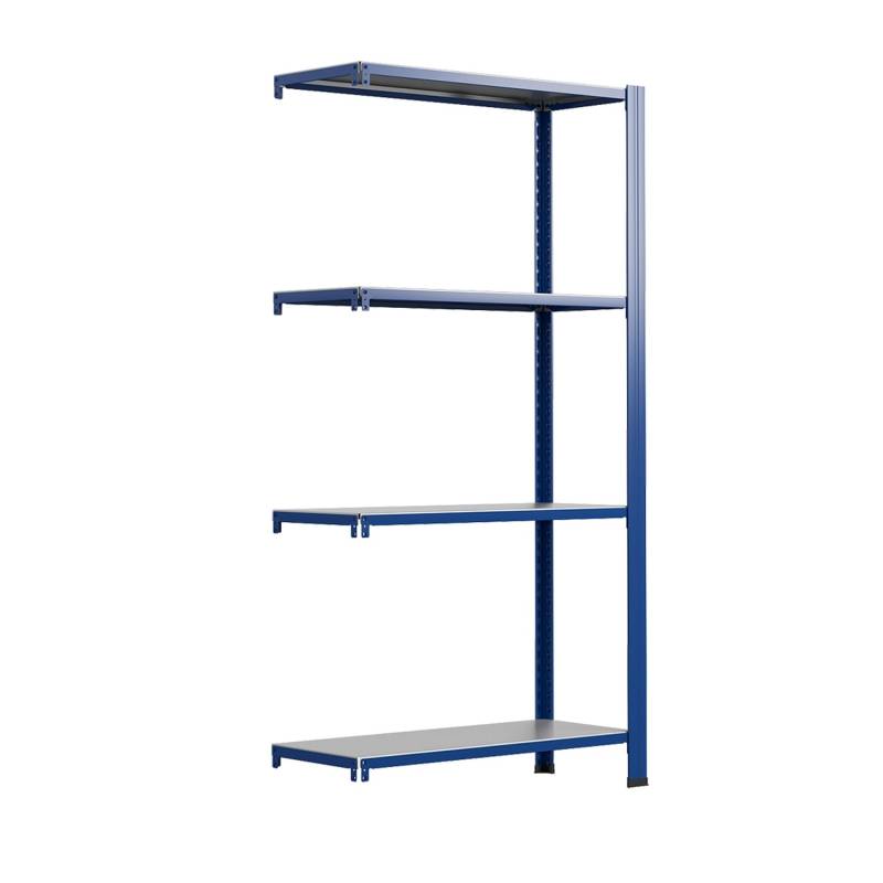 Ar Shelving T Profile Zusatzmodul Blau & Verzinkt 200x80x40 cm 4 Böden 180 kg von AR Shelving
