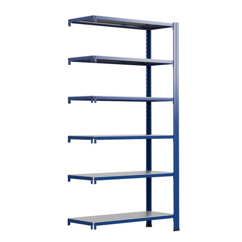 Ar Shelving T Profile Zusatzmodul Blau & Verzinkt 250x80x40 cm 6 Böden 180 kg von AR Shelving