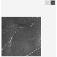 Quadratische Duschwanne bodengleich mit Marmoreffekt 90x90cm Stone MM - Schwarz Quadratische Duschwanne bodengleich mit Marmoreffekt 90x90cm Stone MM - Schwarz von ARATI BATH & SHOWER
