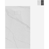 Rechteckige Duschwanne 120x90cm bündig mit dem Fußboden Marmor-Effekt Stone MM - Weiß Rechteckige Duschwanne 120x90cm bündig mit dem Fußboden Marmor-Effekt Stone MM - Weiß von ARATI BATH & SHOWER