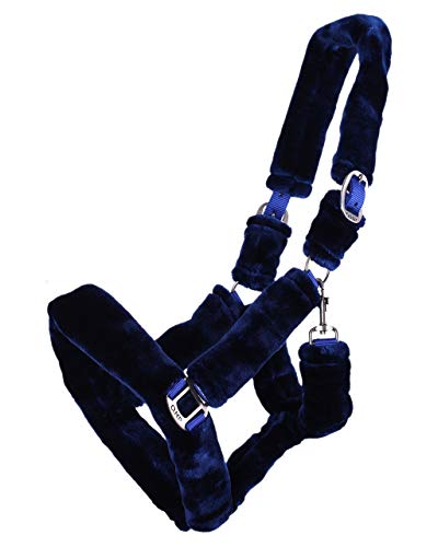 ARBO-INOX® Halfter mit Kunstfell Kuschelhalfter (Full, blau) von ARBO-INOX