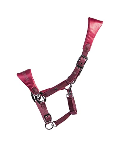 ARBO-INOX Halfter mit schwarzen Beschlägen 2-Fach verstellbar und extra weich (Cob Vollblut, Bordeaux) von ARBO-INOX