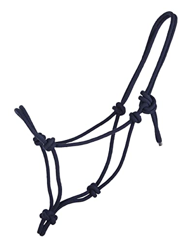 ARBO-INOX Klassisches Knotenhalfter mit runder Kordel 3 Farben (MINI SHETTY, Navy) von ARBO-INOX