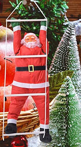 Weihnachtsmann Ornament, Klettern Weihnachtsmann, Klettern Santa Claus Spielzeug Weihnachtsbaum Innen/Außen Fenster Dekoration Ornament Hängende Fenster (1 Weihnachtsmann, 50 cm) von ARBUTUS