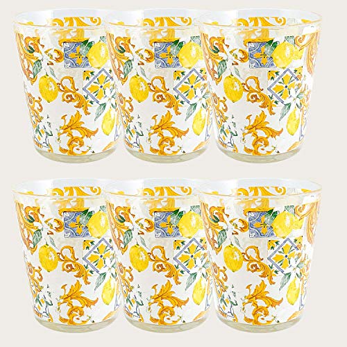 Arca Wassergläser aus Kristallglas | Set mit 6 Wassergläsern aus farbigem Glas | Made in Italy | Spülmaschinenfest und stoßfest | 27 cl Arca Wassergläser aus Kristallglas | Set mit 6 Wassergläsern aus farbigem Glas | Made in Italy | Spülmaschinenfest und stoßfest | 27 cl von ARCA