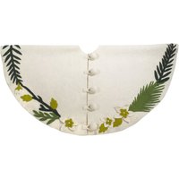 Handgefertigter Weihnachtsbaum-Rock Aus Filz - Grünbordüre Auf Creme; Luxus, Weisse Weihnacht, Baumröckchen Grün, Winterlich Weiss Handgefertigter Weihnachtsbaum-Rock Aus Filz - Grünbordüre Auf Creme; Luxus, Weisse Weihnacht, Baumröckchen Grün, Winterlich Weiss von ARCADIAHOME