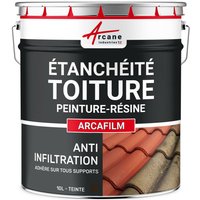 Arcane Industries - arcafilm - Etancheite toiture Anti infiltration Anti fissure Réparation Matériaux cassés Comme une peinture - Braun - 10l - Braun von ARCANE INDUSTRIES