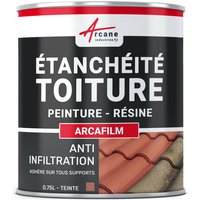 Arcane Industries - arcafilm - Etancheite toiture Anti infiltration Anti fissure Réparation Matériaux cassés Comme une peinture - Ziegel - 0,75 l von ARCANE INDUSTRIES