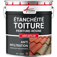Arcane Industries - arcafilm - Etancheite toiture Anti infiltration Anti fissure Réparation Matériaux cassés Comme une peinture - Ziegel - 10l von ARCANE INDUSTRIES