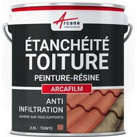Arcane Industries - arcafilm - Etancheite toiture Anti infiltration Anti fissure Réparation Matériaux cassés Comme une peinture - Ziegel - 2,5 l von ARCANE INDUSTRIES