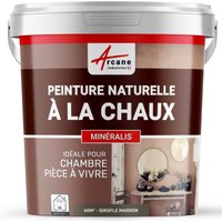 Arcane Industries - Natürliche Kalkfarbe für drinnen - mineralis - Gewürznelken-Braun - 60 m²-Kit, 2 x 5 kg - Gewürznelken-Braun von ARCANE INDUSTRIES