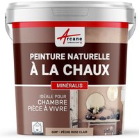 Arcane Industries - Natürliche Kalkfarbe für drinnen - mineralis - Pfirsich-Hellrosa - 60 m²-Kit, 2 x 5 kg - Pfirsich-Hellrosa von ARCANE INDUSTRIES