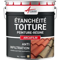 Arcane Industries - arcafilm - Etancheite toiture Anti infiltration Anti fissure Réparation Matériaux cassés Comme une peinture - Stroh - 10l - Stroh von ARCANE INDUSTRIES