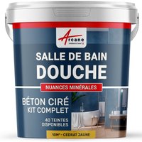 Arcane Industries - beton ciré: Kit betonbeschichtung | kunstharz-beton Badezimmer begehbare Dusche - Wasserdichte Beschichtung - Cedrat - Jaune Arcane Industries - beton ciré: Kit betonbeschichtung | kunstharz-beton Badezimmer begehbare Dusche - Wasserdichte Beschichtung - Cedrat - Jaune von ARCANE INDUSTRIES