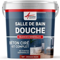 Arcane Industries - beton ciré: Kit betonbeschichtung | kunstharz-beton Badezimmer begehbare Dusche - Wasserdichte Beschichtung - Granatapfel-Rot Arcane Industries - beton ciré: Kit betonbeschichtung | kunstharz-beton Badezimmer begehbare Dusche - Wasserdichte Beschichtung - Granatapfel-Rot von ARCANE INDUSTRIES