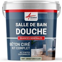 Arcane Industries - beton ciré: Kit betonbeschichtung | kunstharz-beton Badezimmer begehbare Dusche - Wasserdichte Beschichtung - Hellgrau - kit 10 Arcane Industries - beton ciré: Kit betonbeschichtung | kunstharz-beton Badezimmer begehbare Dusche - Wasserdichte Beschichtung - Hellgrau - kit 10 von ARCANE INDUSTRIES