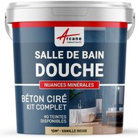 Arcane Industries - beton ciré: Kit betonbeschichtung | kunstharz-beton Badezimmer begehbare Dusche - Wasserdichte Beschichtung - Vanille-Beige - kit Arcane Industries - beton ciré: Kit betonbeschichtung | kunstharz-beton Badezimmer begehbare Dusche - Wasserdichte Beschichtung - Vanille-Beige - kit von ARCANE INDUSTRIES