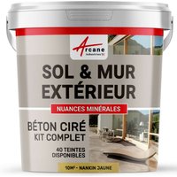 Arcane Industries - beton ciré: kit kunstharz-betonbeschichtung für draussen - Böden, Wände, Terrassen, Balkone, Treppen - Nankin-Gelb - kit 10 m2 (2 Arcane Industries - beton ciré: kit kunstharz-betonbeschichtung für draussen - Böden, Wände, Terrassen, Balkone, Treppen - Nankin-Gelb - kit 10 m2 (2 von ARCANE INDUSTRIES
