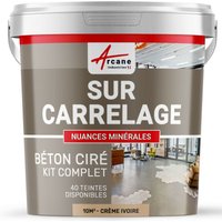 Arcane Industries - kit kunstharzbeton für fliesen - Elfenbein-Creme-Weiß - kit 10 m2 (2 couches) - Elfenbein-Creme-Weiß von ARCANE INDUSTRIES