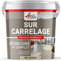 Arcane Industries - kit kunstharzbeton für fliesen - Leinen-Beige - kit 10 m2 (2 couches) - Leinen-Beige von ARCANE INDUSTRIES