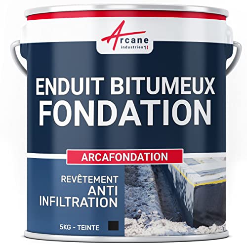 Bituminöser Abdichtungsanstrich für Fundament und Mauerwerk: ARCAFONDATION Schwarz - 5 kg von ARCANE INDUSTRIES
