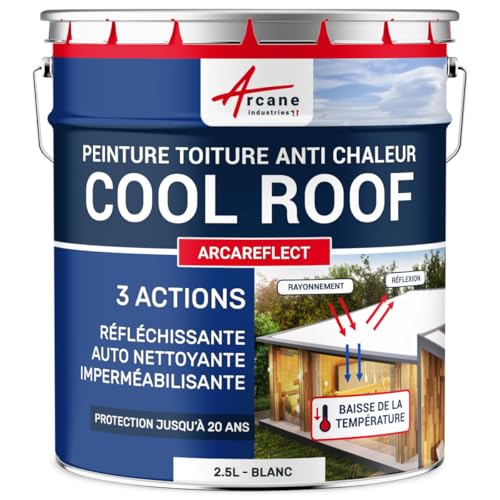 Dachfarbe Coolroof: ARCAREFLECT Weiß - 2.5 L von ARCANE INDUSTRIES
