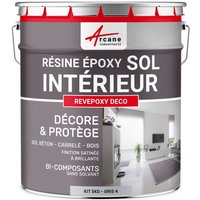 Epoxidharzlack für Küchenboden - revepoxy deco - Grau 4 ral 7047 - kit 5kg bis zu 14m² für 2 Schichten - Grau 4 ral 7047 von ARCANE INDUSTRIES
