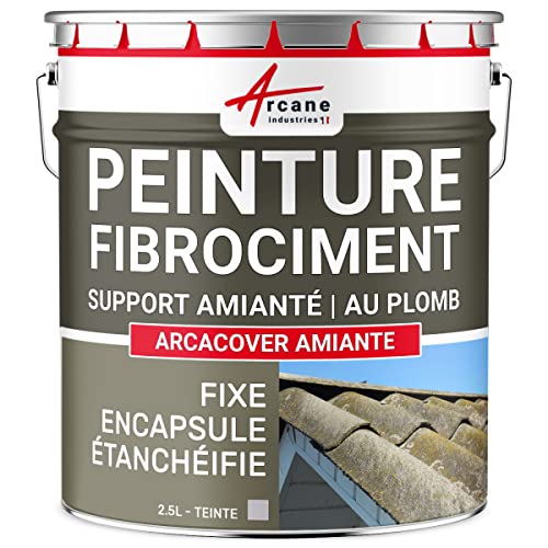 Fibrozementfarbe und Einkapselung für Asbest- und Bleiuntergründe: ARCACOVER ASBEST Grau - 2.5 L von ARCANE INDUSTRIES