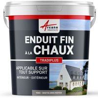 Kalkputz, fein: Deko drinnen und draußen - TRADIPLUS - BASTIA Mittelgrau - 15 kg-Kit, bis zu 14 m² von ARCANE INDUSTRIES