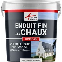 Arcane Industries - Kalkputz, fein: Deko drinnen und draußen - tradiplus - mykonos Rein-Weiß - 15 kg-Kit, bis zu 14 m² - mykonos Rein-Weiß von ARCANE INDUSTRIES