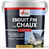 Arcane Industries - Kalkputz, fein: Deko drinnen und draußen - tradiplus - menton Gelb - 15 kg-Kit, bis zu 14 m² - menton Gelb von ARCANE INDUSTRIES